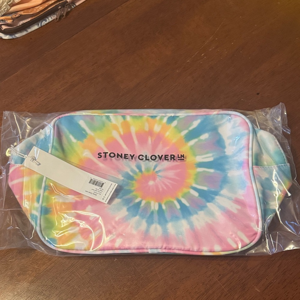 Stoney Clover Lane large Pastel Tie-Dye pouch